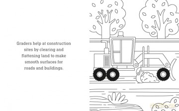 Construction Coloring Book for Kids: A to Z Coloring Fun With Mighty Trucks, Excavators, Dump Trucks, and More! - Liv Wan [KSIĄŻKA]