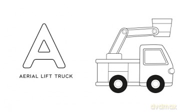 Construction Coloring Book for Kids: A to Z Coloring Fun With Mighty Trucks, Excavators, Dump Trucks, and More! - Liv Wan [KSIĄŻKA]