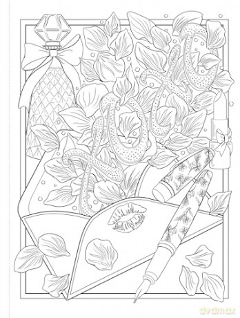 Coquette: A Coloring Book of Dreamy Designs for the Romantic Soul - Chellie Carroll [KSIĄŻKA]