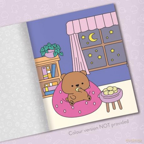 Cozy World Comfy Dreams: Easy Colouring and Sticker Scene for Teens, Young Adults and Adults - Kiku Ren [KSIĄŻKA]