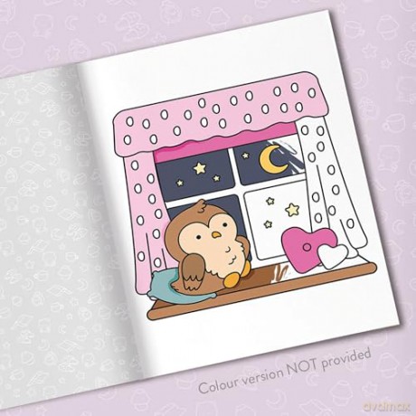 Cozy World Comfy Dreams: Easy Colouring and Sticker Scene for Teens, Young Adults and Adults - Kiku Ren [KSIĄŻKA]
