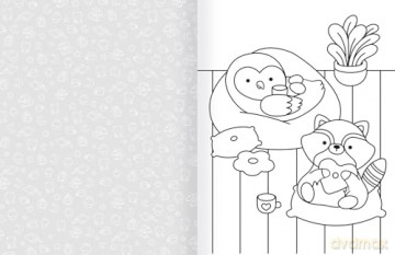 Cozy World Comfy Dreams: Easy Colouring and Sticker Scene for Teens, Young Adults and Adults - Kiku Ren [KSIĄŻKA]