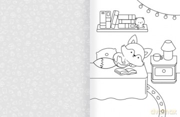 Cozy World Comfy Dreams: Easy Colouring and Sticker Scene for Teens, Young Adults and Adults - Kiku Ren [KSIĄŻKA]