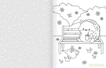 Cozy World Comfy Garden: Easy Colouring and Sticker Scene for Teens, Young Adults and Adults - Kiku Ren [KSIĄŻKA]