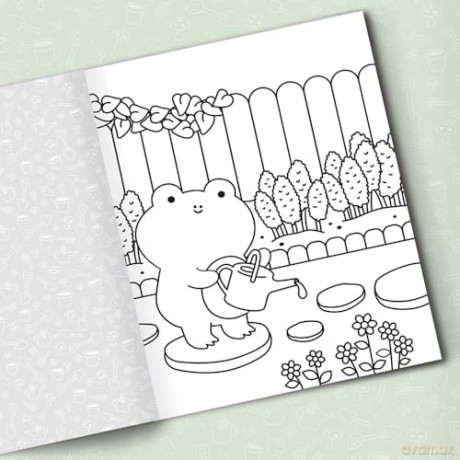 Cozy World Comfy Garden: Easy Colouring and Sticker Scene for Teens, Young Adults and Adults - Kiku Ren [KSIĄŻKA]