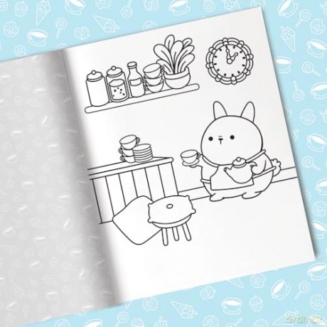 Cozy World Comfy Pet Café: Easy Colouring and Sticker Scene for Teens, Young Adults and Adults - Kiku Ren [KSIĄŻKA]
