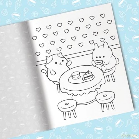 Cozy World Comfy Pet Café: Easy Colouring and Sticker Scene for Teens, Young Adults and Adults - Kiku Ren [KSIĄŻKA]