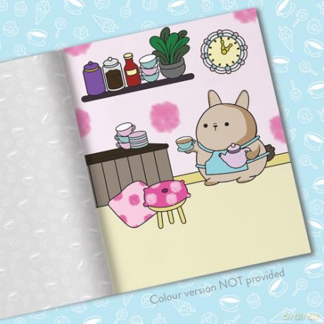 Cozy World Comfy Pet Café: Easy Colouring and Sticker Scene for Teens, Young Adults and Adults - Kiku Ren [KSIĄŻKA]