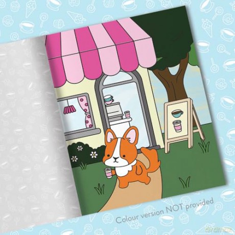 Cozy World Comfy Pet Café: Easy Colouring and Sticker Scene for Teens, Young Adults and Adults - Kiku Ren [KSIĄŻKA]
