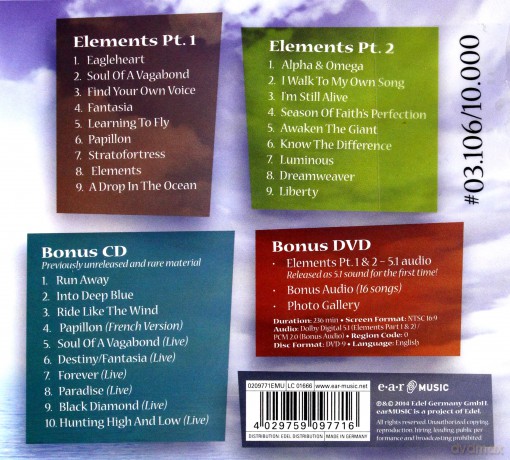 Stratovarius: Elements (2014 Anniversary Edition) [3CD]+[DVD]
