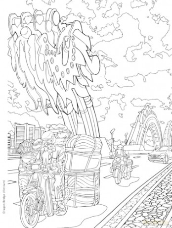 Creative Haven Bridges Coloring Book - George Toufexis [KSIĄŻKA]