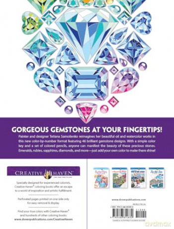 Creative Haven Gemstones Color by Number - Tetiana Samoilenko [KSIĄŻKA]