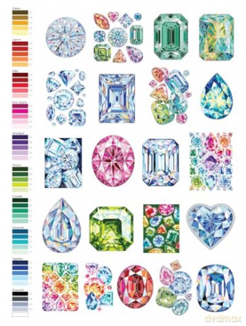 Creative Haven Gemstones Color by Number - Tetiana Samoilenko [KSIĄŻKA]