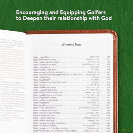 CSB In His Grip Golfer's Bible, Brown LeatherTouch - CSB Bibles by Holman [KSIĄŻKA]