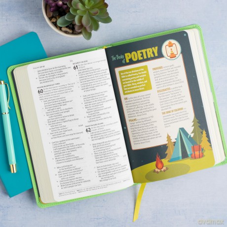 CSB Kids Bible, Anglicised Edition, Light Green LeatherTouch - CSB Bibles by Holman [KSIĄŻKA]