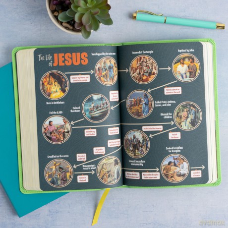 CSB Kids Bible, Anglicised Edition, Light Green LeatherTouch - CSB Bibles by Holman [KSIĄŻKA]