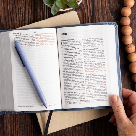 CSB Large Print Compact Reference Bible, Digital Study Edition, Slate LeatherTouch - CSB Bibles by Holman [KSIĄŻKA]