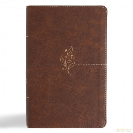 CSB Single-Column Personal Size Bible, Digital Study Edition, Brown LeatherTouch - CSB Bibles by Holman [KSIĄŻKA]