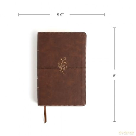 CSB Single-Column Personal Size Bible, Digital Study Edition, Brown LeatherTouch - CSB Bibles by Holman [KSIĄŻKA]