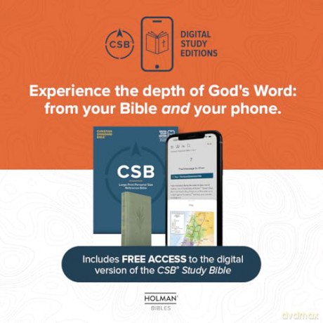 CSB Single-Column Personal Size Bible, Digital Study Edition, Brown LeatherTouch - CSB Bibles by Holman [KSIĄŻKA]