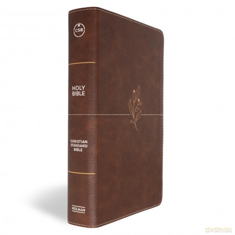CSB Single-Column Personal Size Bible, Digital Study Edition, Brown LeatherTouch - CSB Bibles by Holman [KSIĄŻKA]