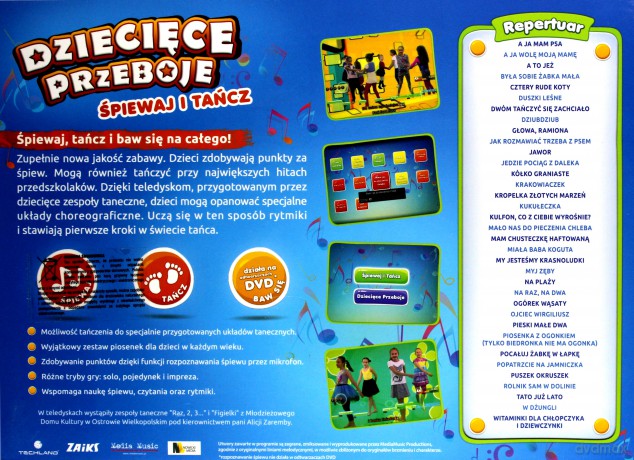 Karaoke Dziecięce Przeboja: Śpiewaj i Tańcz [GRA PC]