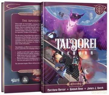 Darrington Press | Tal'Dorei Campaign Setting Reborn Hardcover | 280 Page 5E Sourcebook With New Subclasses Backgrounds Magic Items Monsters Lore | Critical Role RPG Book | 1+ Players - Matthew Mercer [KSIĄŻKA]