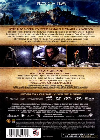 Hobbit: Pustkowie Smauga limitowana edycja kolekcjonerska z kartami [2DVD]+[KARTY]