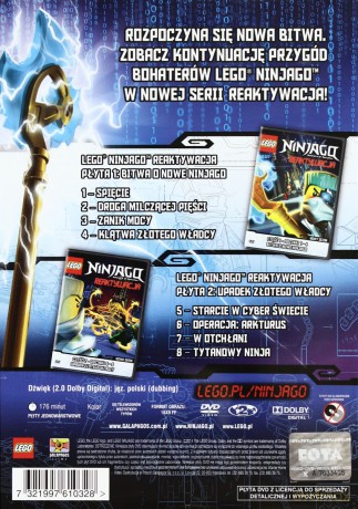 LEGO Ninjago Reaktywacja część 1+2 (odcinki 1-8) [2DVD]