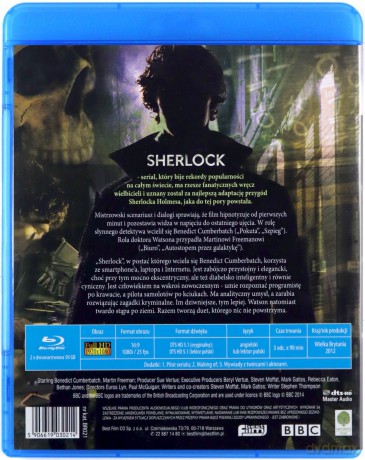 Sherlock seria 1+2+3 (BBC) Pakiet [6Blu-Ray]