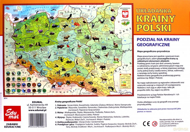 Edu Mal Układanka Krainy Polski [GRA]