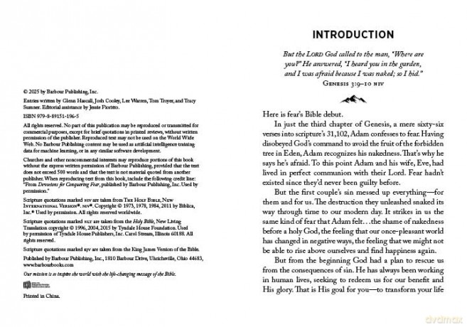Devotions for Conquering Fear: 90 Readings for Men - Compiled by Barbour Staff [KSIĄŻKA]