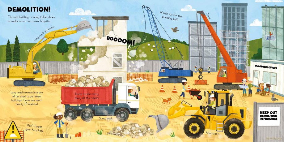 Diggers: and other big working vehicles (Wheels at Work) - Bryony Davies [KSIĄŻKA]