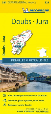 Doubs, Jura - Michelin Local Map 321: Map - Michelin [KSIĄŻKA]