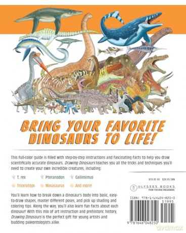 Drawing Dinosaurs: How to Draw Scientifically Accurate Prehistoric Creatures, Including T. rex, Stegosaurus, Velociraptor, Spinosaurus, and More (How to Draw Books) - Brian Vitocruz [KSIĄŻKA]
