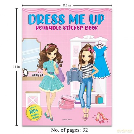 Dress Me Up Reusable Sticker Book For Chindren [KSIĄŻKA]