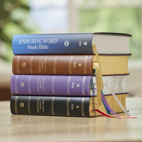Enduring Word Study Bible: Pastoral Commentary from Every Chapter of the Bible (NKJV, Purple Leathersoft, Red Letter, Comfort Print) - Thomas Nelson [KSIĄŻKA]