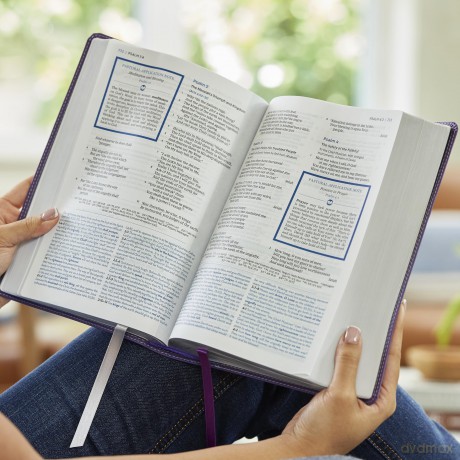 Enduring Word Study Bible: Pastoral Commentary from Every Chapter of the Bible (NKJV, Purple Leathersoft, Red Letter, Comfort Print, Thumb Indexed) - Thomas Nelson [KSIĄŻKA]