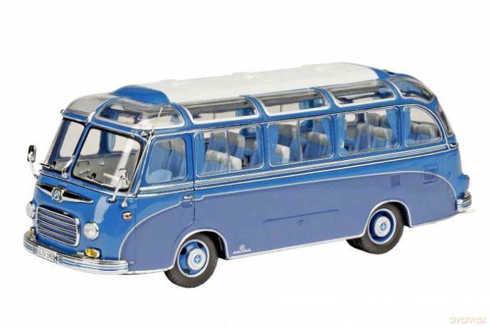 Schuco Setra S6 Genfer Salon (niebieska) [ZABAWKA]