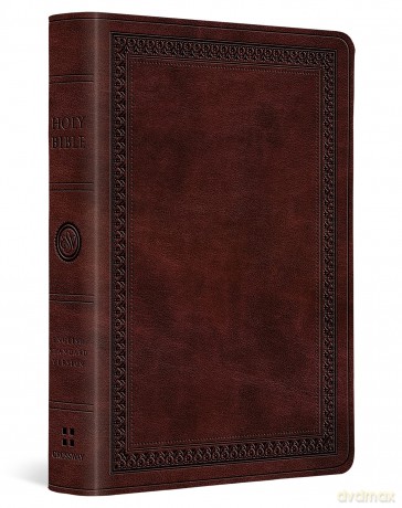 ESV Value Large Print Compact Bible (TruTone, Mahogany, Border Design) - Esv [KSIĄŻKA]