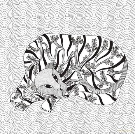 Feathers and Furs Mindful Colouring: 2 (Colour Me Calm) - Japani Shyam [KSIĄŻKA]