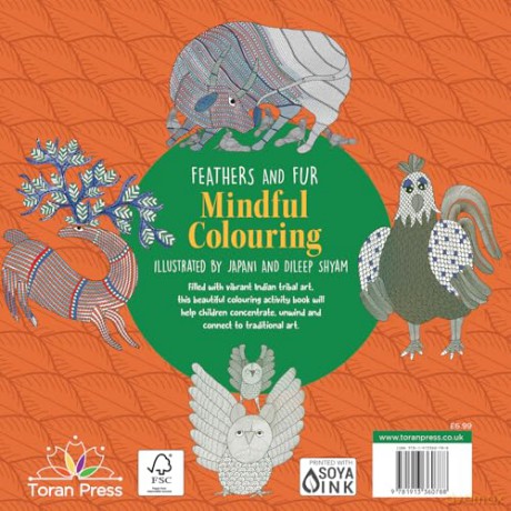 Feathers and Furs Mindful Colouring: 2 (Colour Me Calm) - Japani Shyam [KSIĄŻKA]