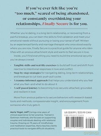 Finally Secure: Practical Skills for the Anxiously Attached to Find and Keep Love Without Losing Themselves (Attachment Theory) - Maria Vogel [KSIĄŻKA]