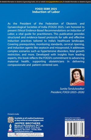 FOGSI EEBR 2025: Ethical Evidence-Based Recommendations: Induction of Labor - Sunita Tandulwadkar [KSIĄŻKA]