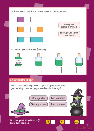 Fractions Activity Book for Ages 5-7 (CGP KS1 Activity Books and Cards) - CGP Books [KSIĄŻKA]
