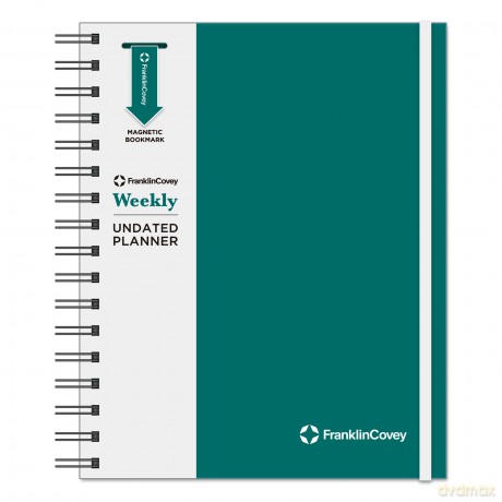 FranklinCovey - Undated Planner | Weekly - Wire-Bound Planner (7" x 8.5" X 1") [KSIĄŻKA]