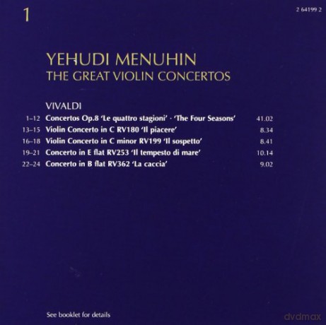 Yehudi Menuhin: The Great Violin Concertos-10th Anniv [10CD]