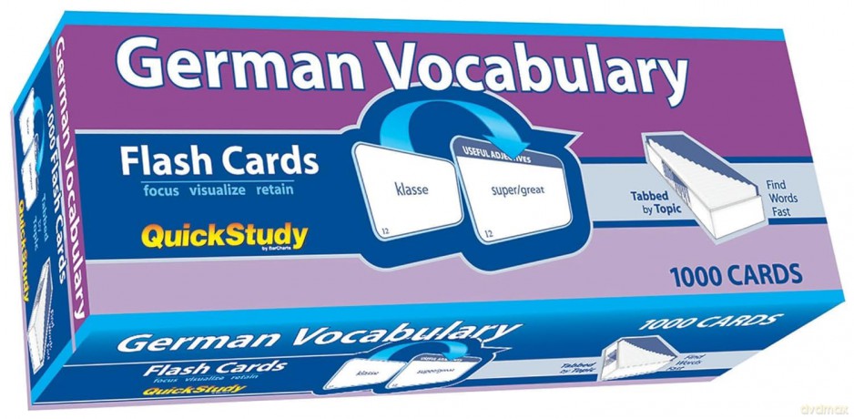 German Vocabulary 1000 Flash Cards: A Quickstudy Tool [KSIĄŻKA]