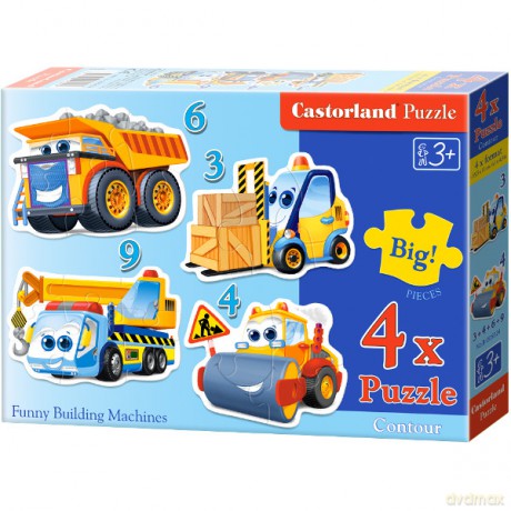 Castor 39 elementów Maszyny Budowlane [PUZZLE]