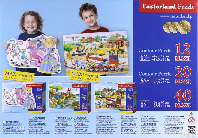 Castor 40 elementów Maxi Mapa Świata [PUZZLE]